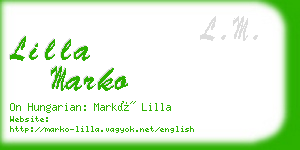 lilla marko business card